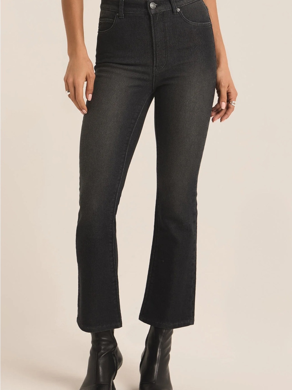 NWT Z Supply Lia Ankle Kick Jean in Black Sand